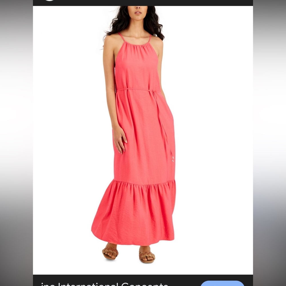 NWT INC International Concepts Halter Maxi Dress - Sunset Berry - Size 12
